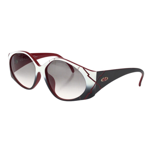 25643
Christian Dior クリスチャンディオール ヴィンテージ バイカラー グラデーション ホワイト グレー レッド プラスチック 2348A 70 サングラス 男女兼用 バタフライ レディース ABP21
