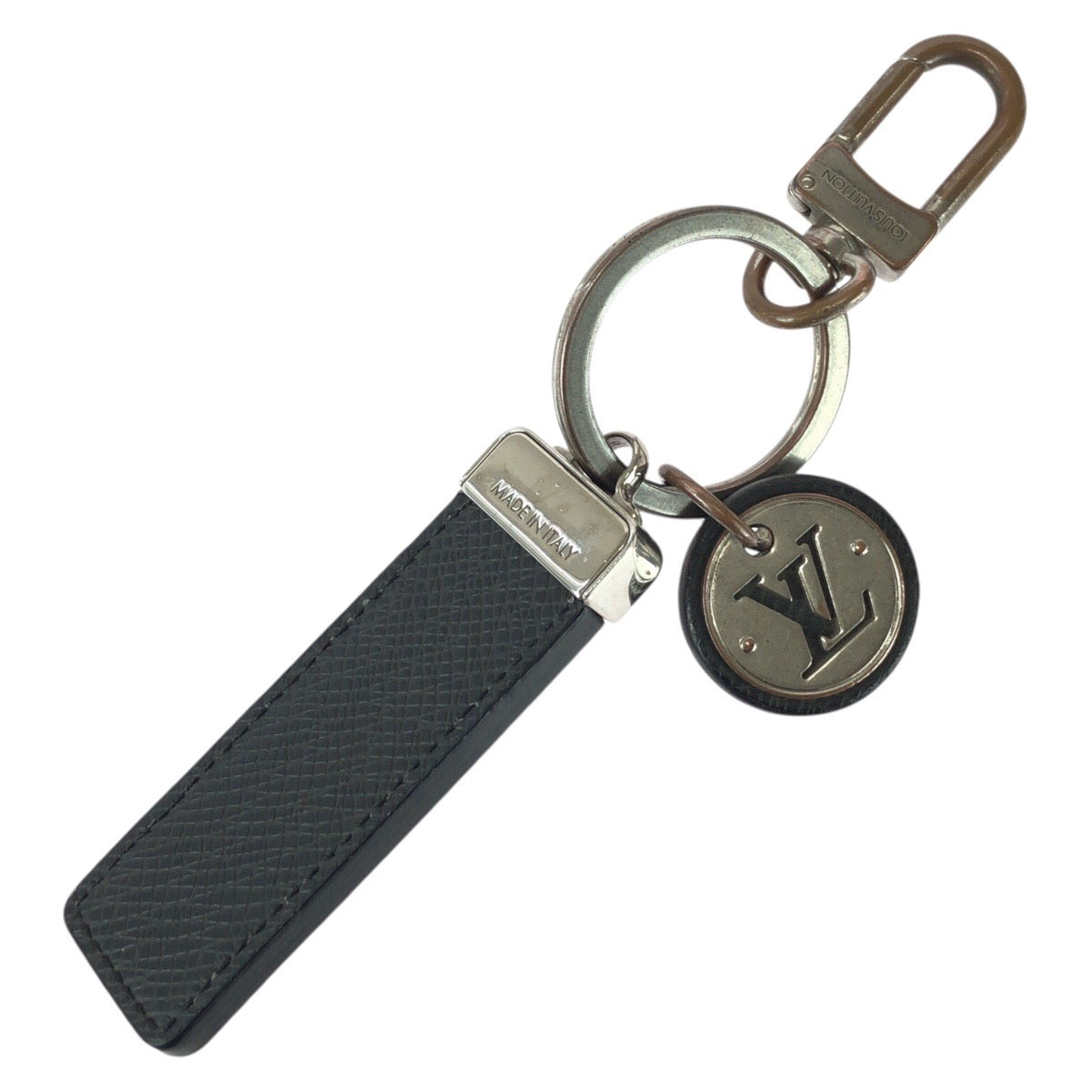 25646
LOUIS VUITTON ルイヴィトン タイガ ポルトクレ ネオLVクラブ ブラック 黒 シルバー金具 レザー / メタル キーリング キーホルダー メンズ B7