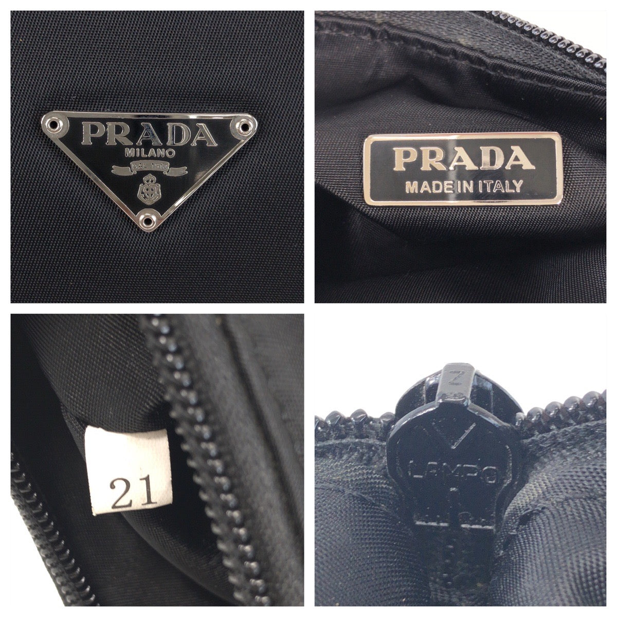 25652
PRADA プラダ テスート 三角ロゴプレート ホーボー ブラック 黒 シルバー金具 ナイロン ハンドバッグ アクセサリーポーチ レディース A56