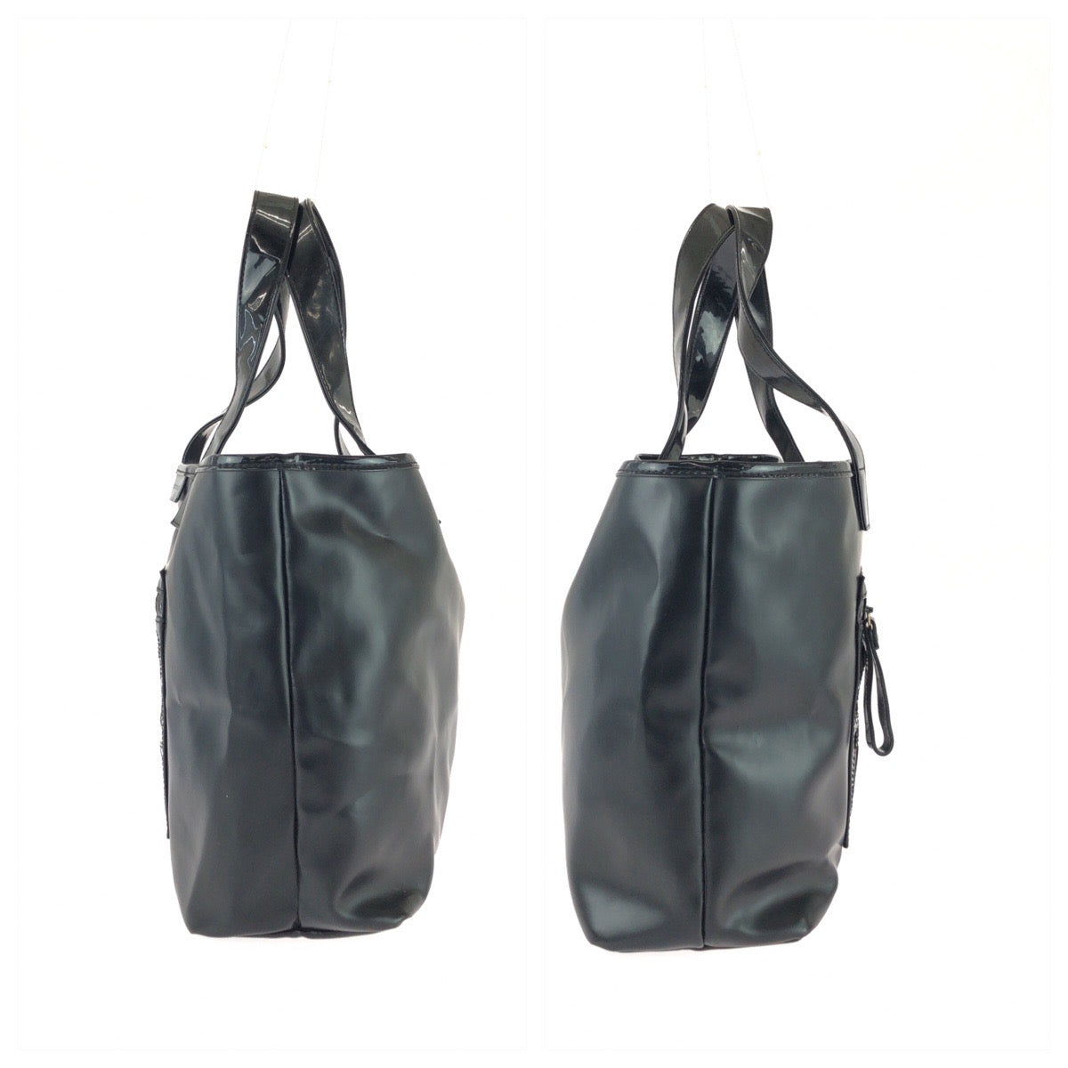 25656
SEE BY CHLOE シーバイクロエ ブラック 黒 ゴールド金具 ポリウレタン / PVC トートバッグ ビーチバッグ レディース ABP8