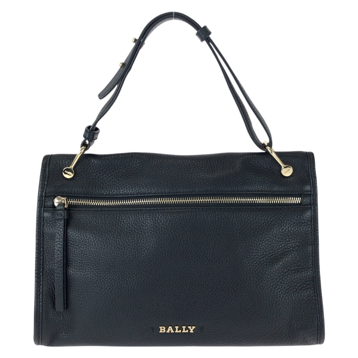 25757
BALLY バリー BLOOM HOBO ブラック 黒 ゴールド金具 レザー ハンドバッグ レディース A21