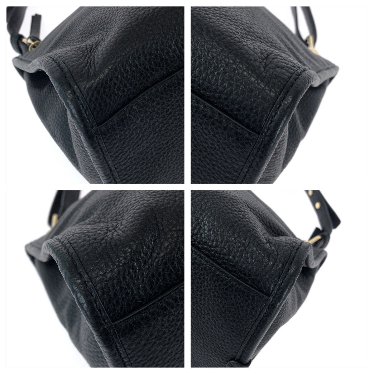 25757
BALLY バリー BLOOM HOBO ブラック 黒 ゴールド金具 レザー ハンドバッグ レディース A21
