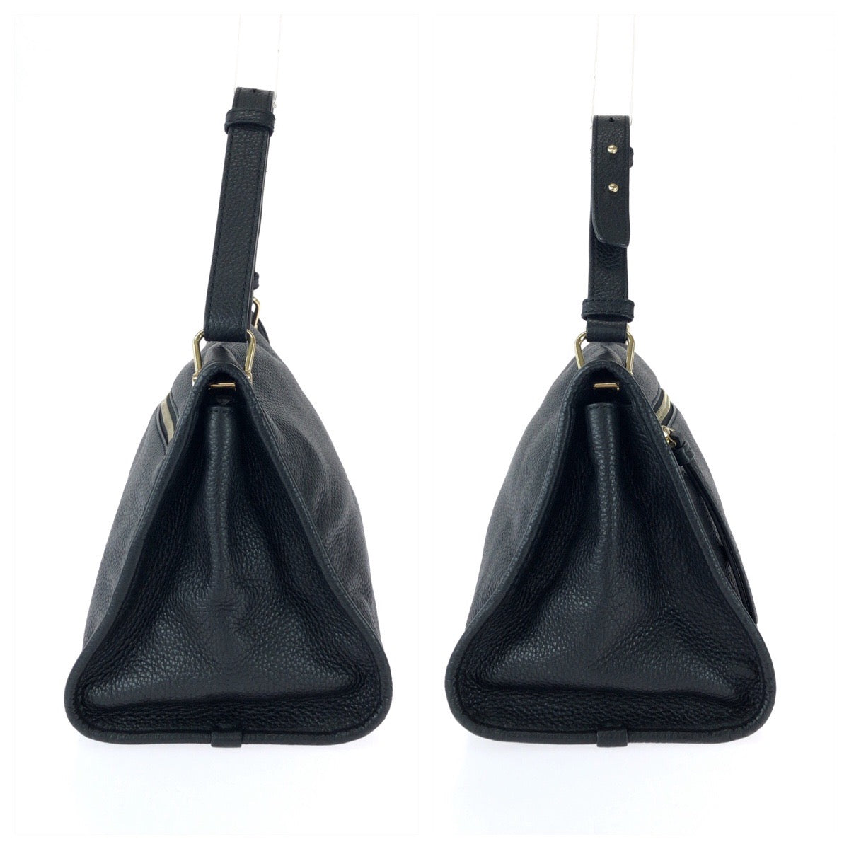 25757
BALLY バリー BLOOM HOBO ブラック 黒 ゴールド金具 レザー ハンドバッグ レディース A21