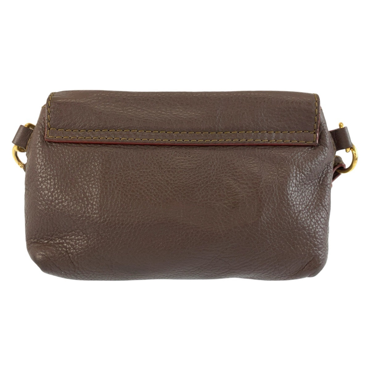25658
Chloe クロエ マーシー ブラウン ゴールド金具 レザー ショルダーバッグ ポシェット レディース AB28
