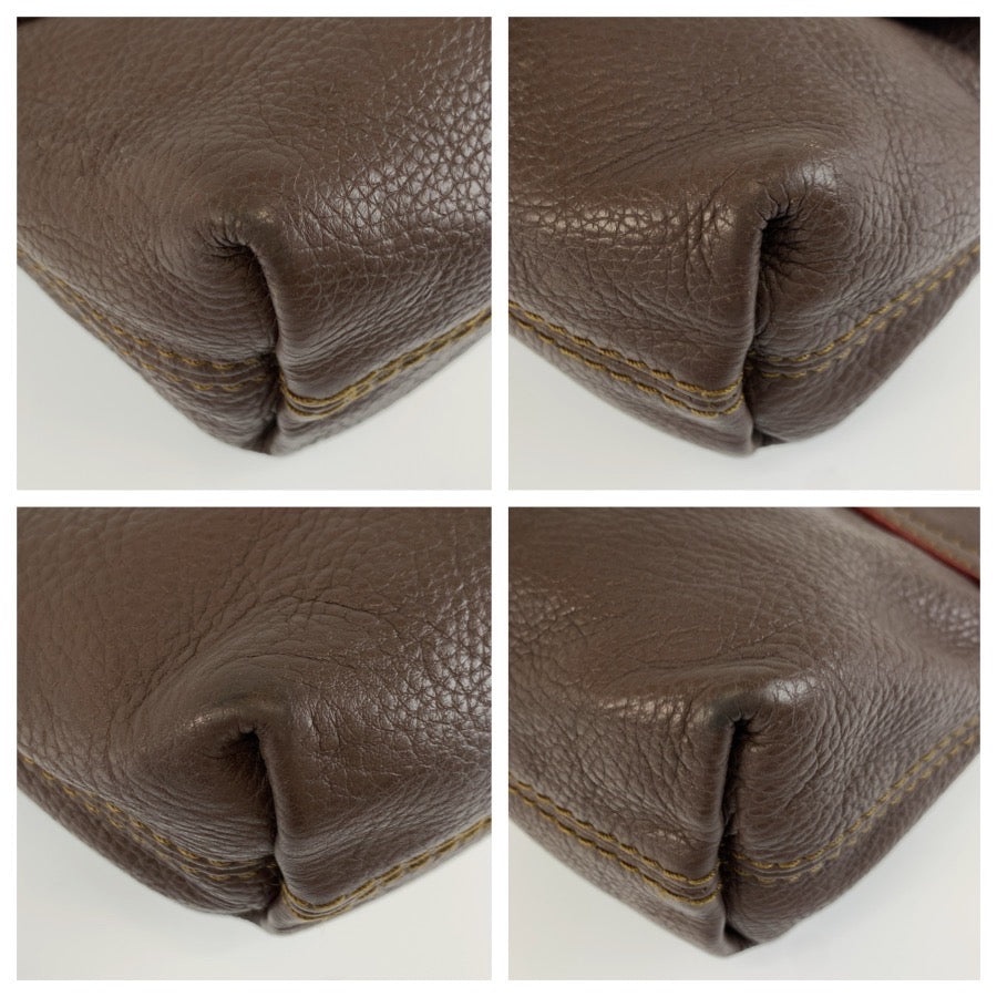 25658
Chloe クロエ マーシー ブラウン ゴールド金具 レザー ショルダーバッグ ポシェット レディース AB28