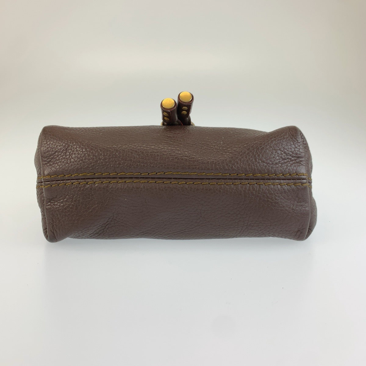 25658
Chloe クロエ マーシー ブラウン ゴールド金具 レザー ショルダーバッグ ポシェット レディース AB28