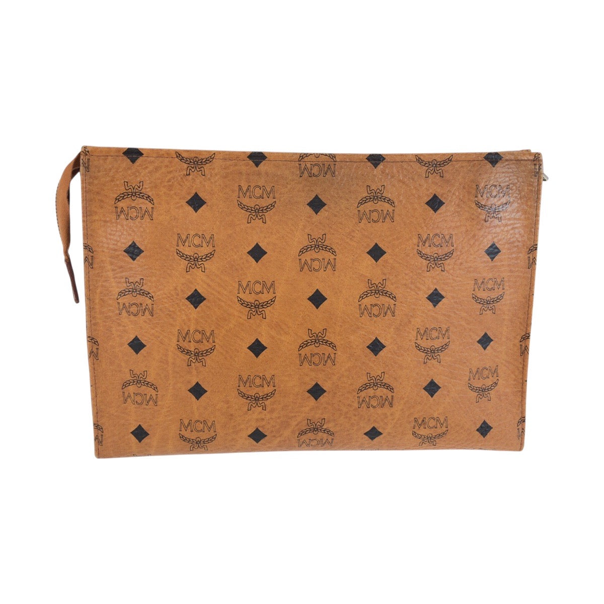 25660
MCM エム シー エム ヴィセトス ブラウン ゴールド金具 レザー 07191 クラッチバッグ セカンドバッグ メンズ AB8