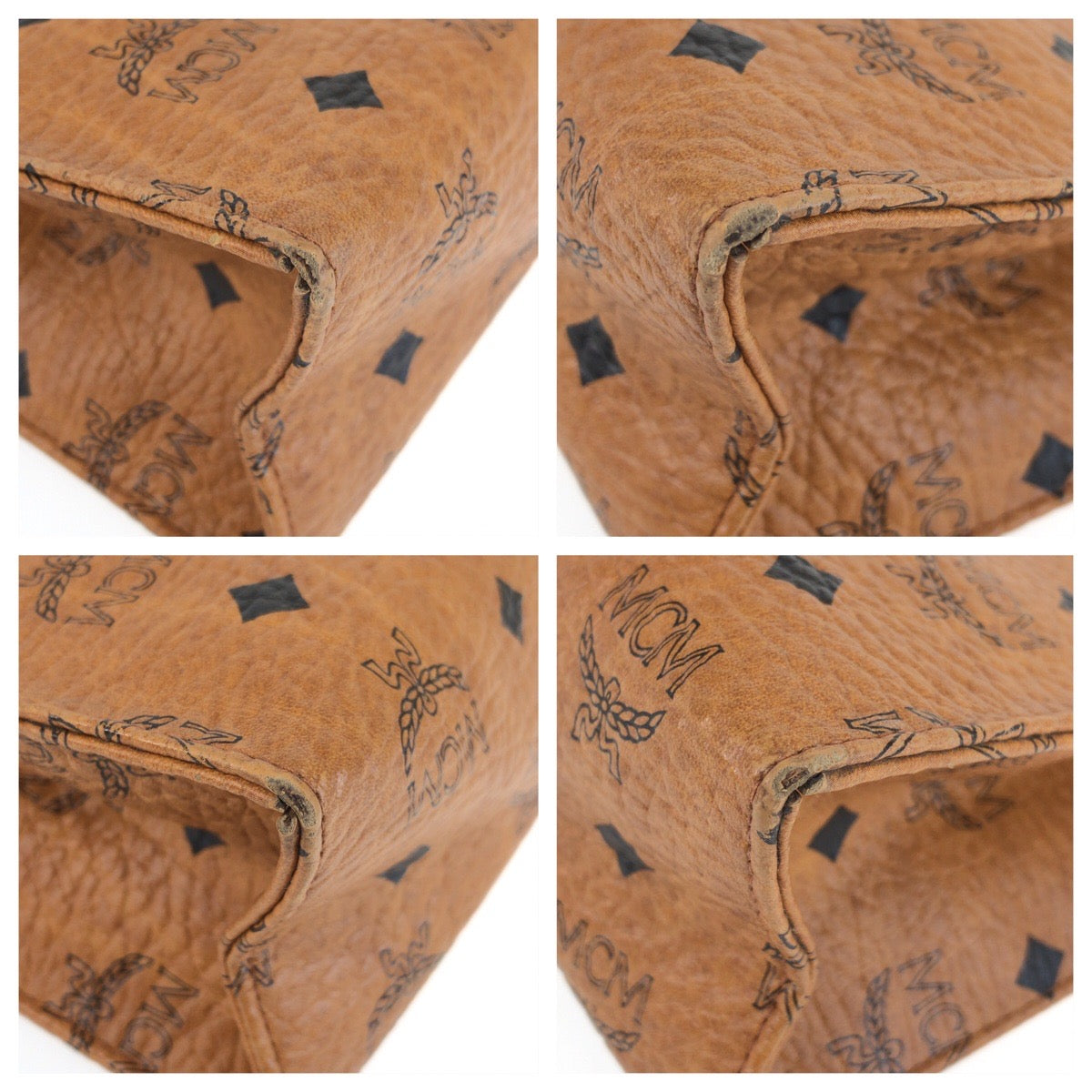 25660
MCM エム シー エム ヴィセトス ブラウン ゴールド金具 レザー 07191 クラッチバッグ セカンドバッグ メンズ AB8