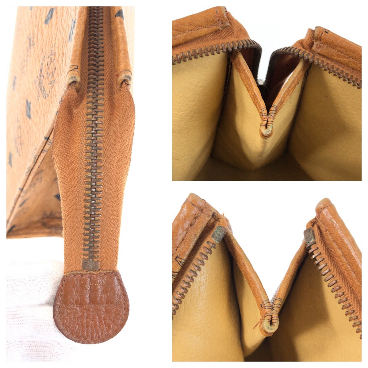 25660
MCM エム シー エム ヴィセトス ブラウン ゴールド金具 レザー 07191 クラッチバッグ セカンドバッグ メンズ AB8