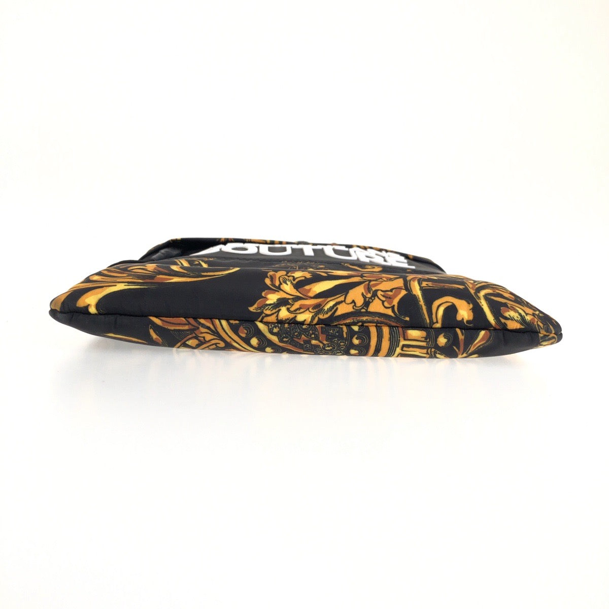 25662
Versace Jeans ヴェルサーチ ジーンズ クチュール ブラック イエロー ナイロン ショルダーバッグ サコッシュ レディース ABP17