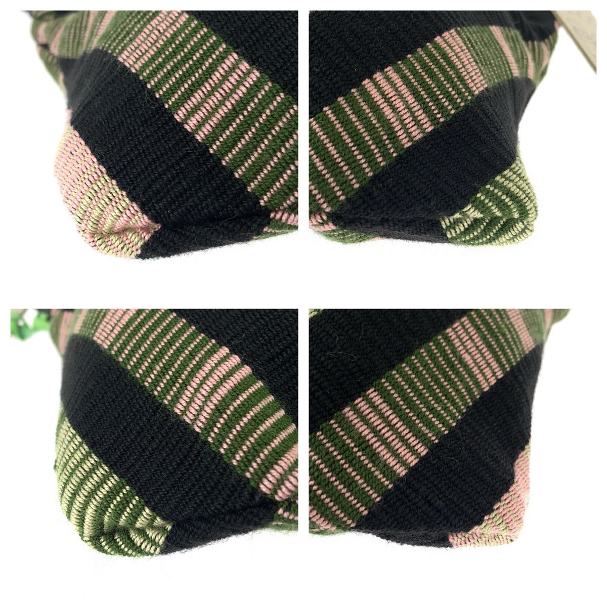 25663
MARNI マルニ MARNI MARKET BOAT BAG ブラック グリーン ピンク コットン / プラスチック ハンドバッグ レディース A17