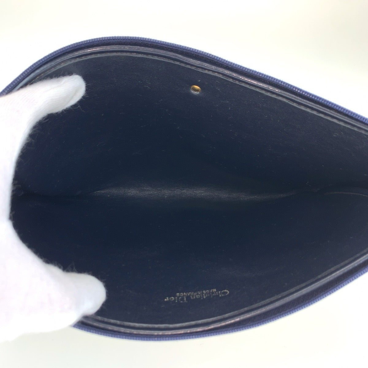 25665
Christian Dior クリスチャンディオール ヴィンテージ トロッター ネイビー キャンバス クラッチバッグ ポーチ レディース ABP21