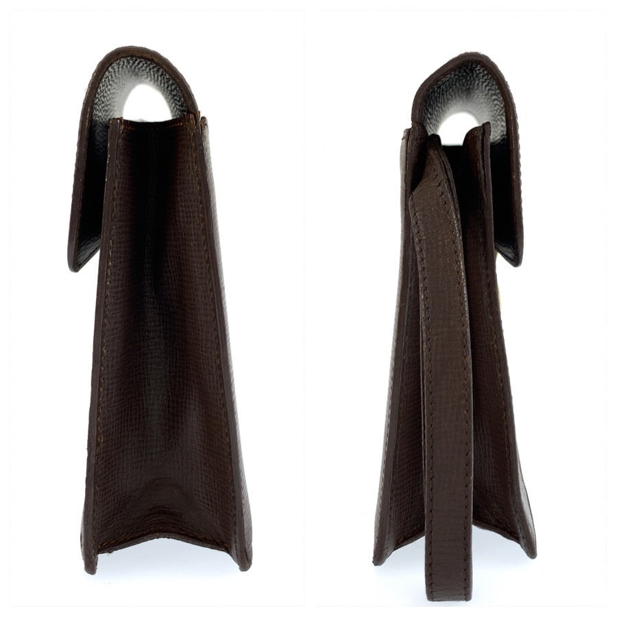 25666
LOEWE ロエベ アナグラム ブラウン ゴールド金具 レザー クラッチバッグ セカンドバッグ メンズ AB17