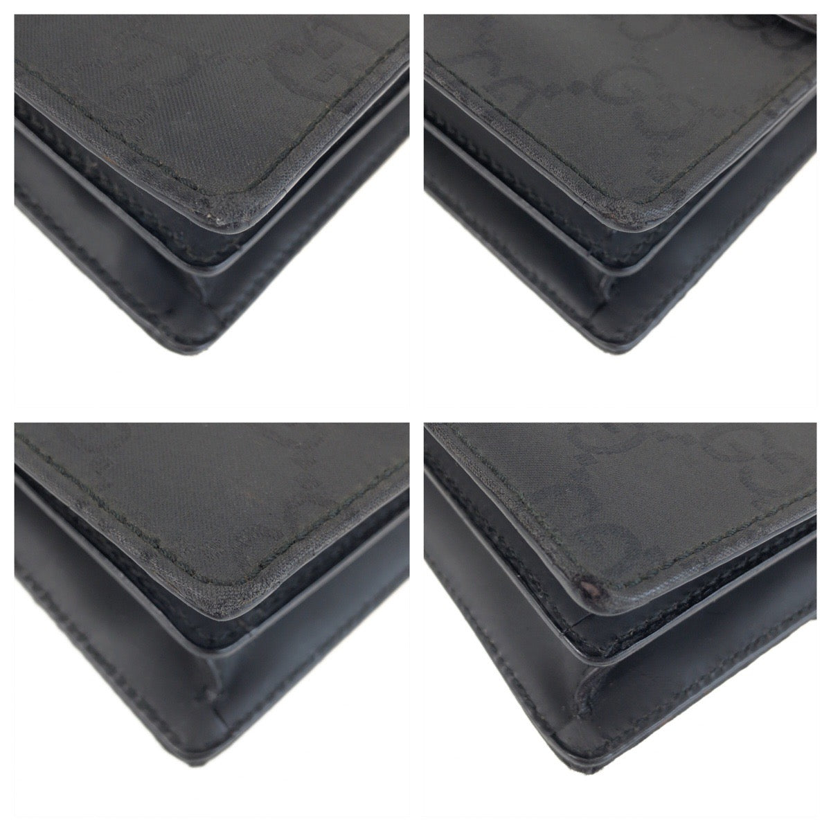 25667
GUCCI グッチ ブラック 黒 シルバー金具 GGキャンバス / レザー 018 1600 クラッチバッグ セカンドバッグ メンズ ABP28