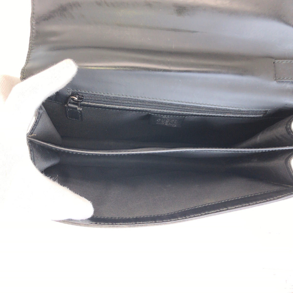25667
GUCCI グッチ ブラック 黒 シルバー金具 GGキャンバス / レザー 018 1600 クラッチバッグ セカンドバッグ メンズ ABP28
