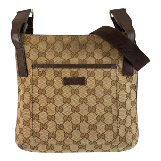 25669
GUCCI グッチ ベージュ ブラウン GGキャンバス / レザー 122793 ショルダーバッグ ポシェット レディース AB28
