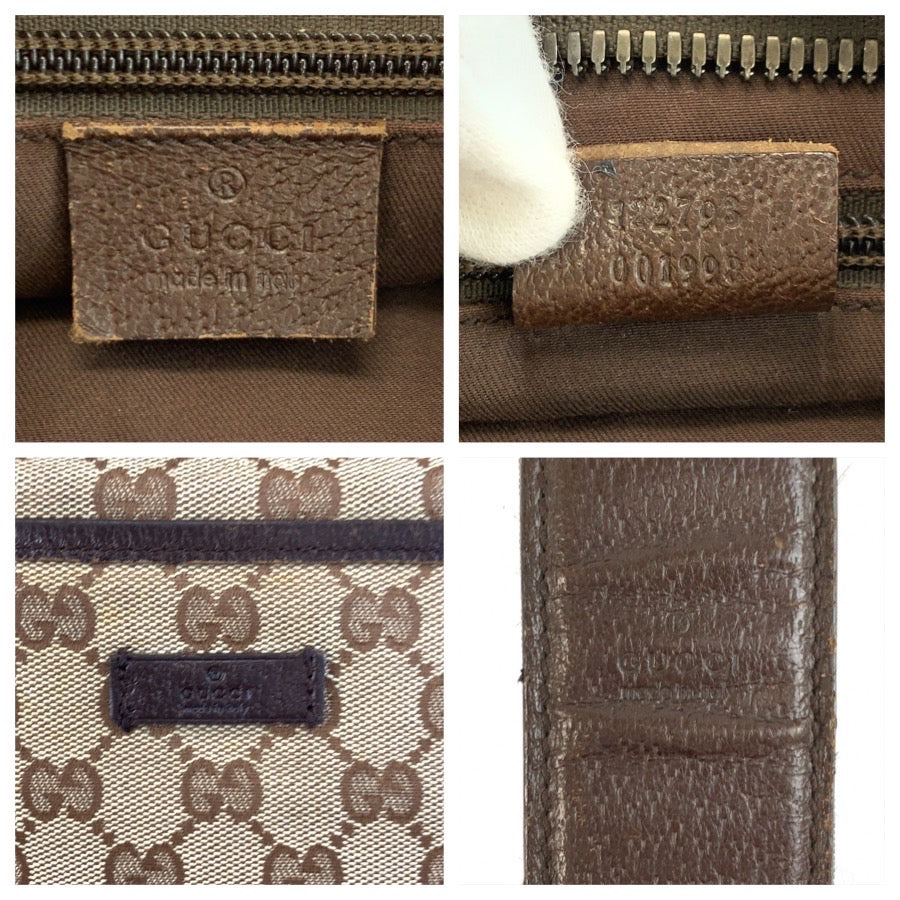 25669
GUCCI グッチ ベージュ ブラウン GGキャンバス / レザー 122793 ショルダーバッグ ポシェット レディース AB28