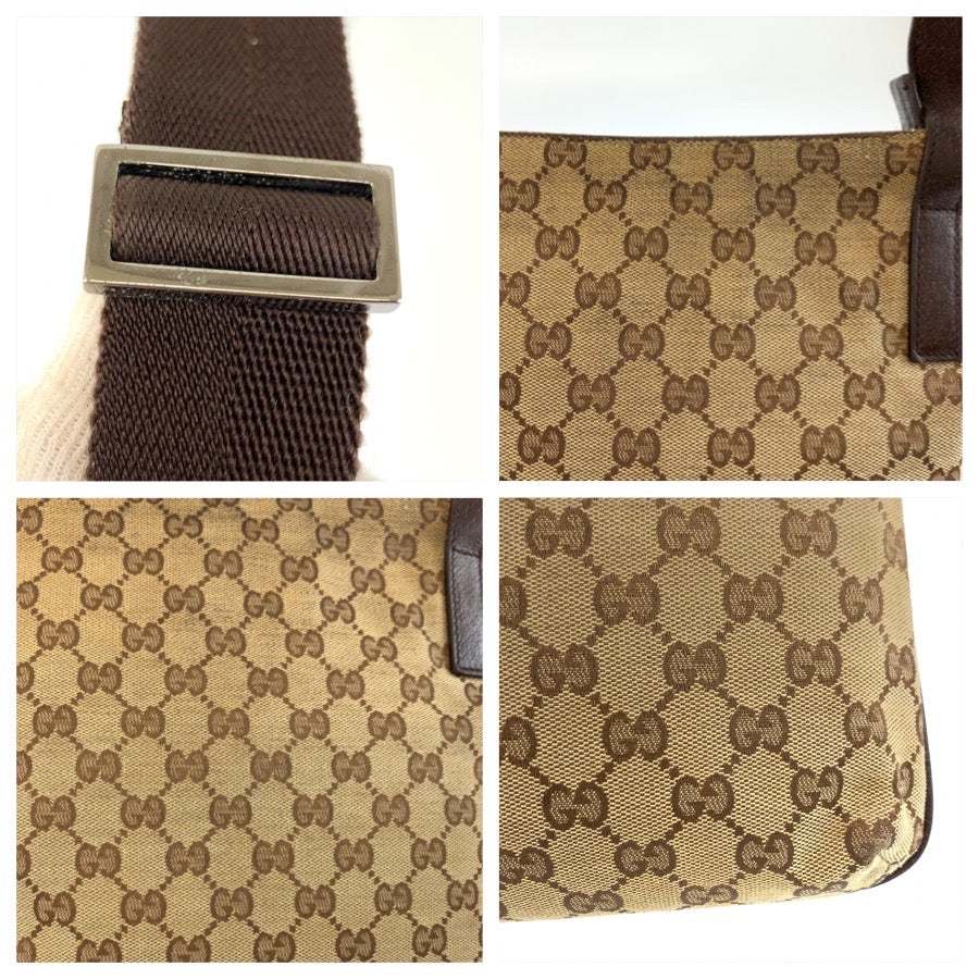 25669
GUCCI グッチ ベージュ ブラウン GGキャンバス / レザー 122793 ショルダーバッグ ポシェット レディース AB28