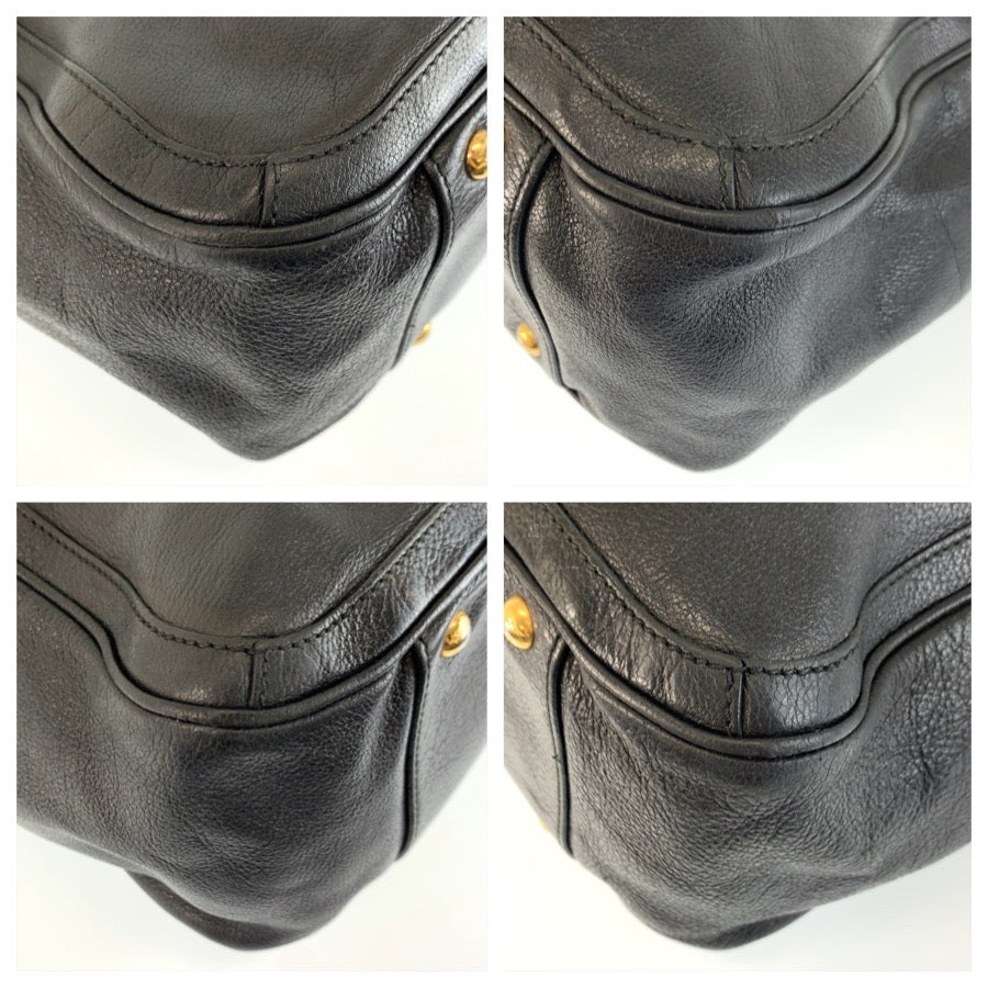 25673
Salvatore Ferragamo サルヴァトーレフェラガモ ガンチーニ ブラック 黒 ゴールド金具 レザー AB-21 B974 トートバッグ ショルダーバッグ レディース AB21