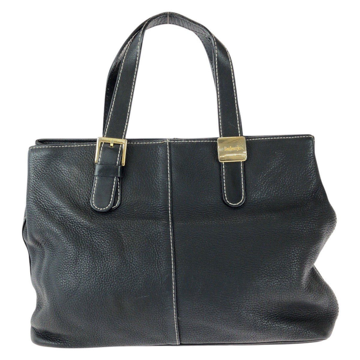 25674
Burberrys バーバリーズ ブラック 黒 ゴールド金具 レザー トートバッグ ハンドバッグ レディース AB17