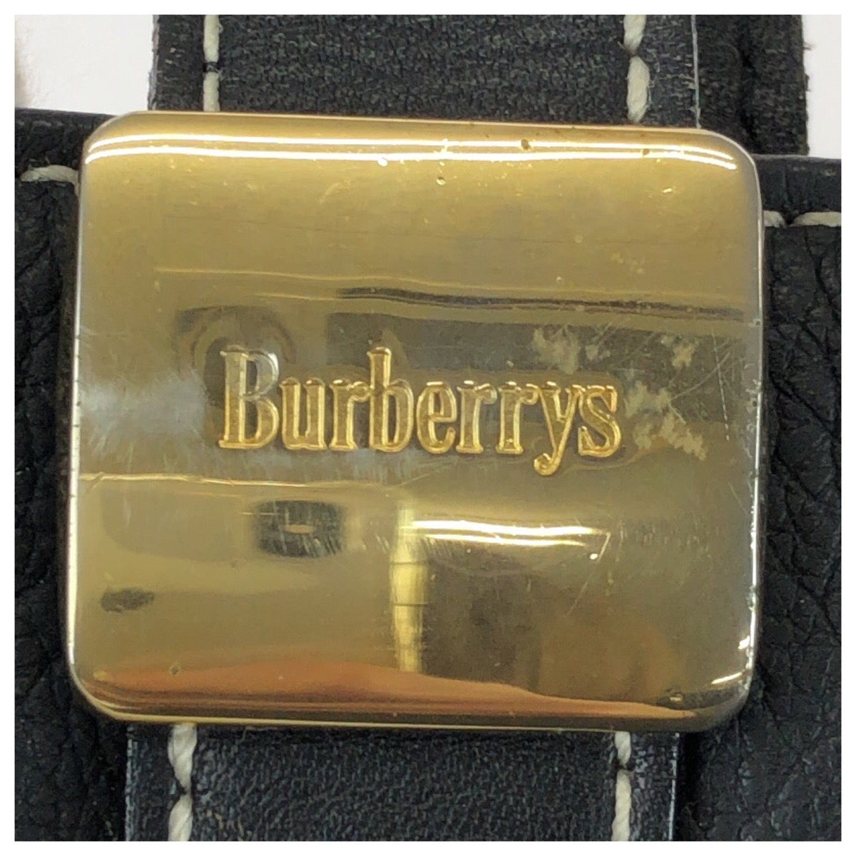 25674
Burberrys バーバリーズ ブラック 黒 ゴールド金具 レザー トートバッグ ハンドバッグ レディース AB17