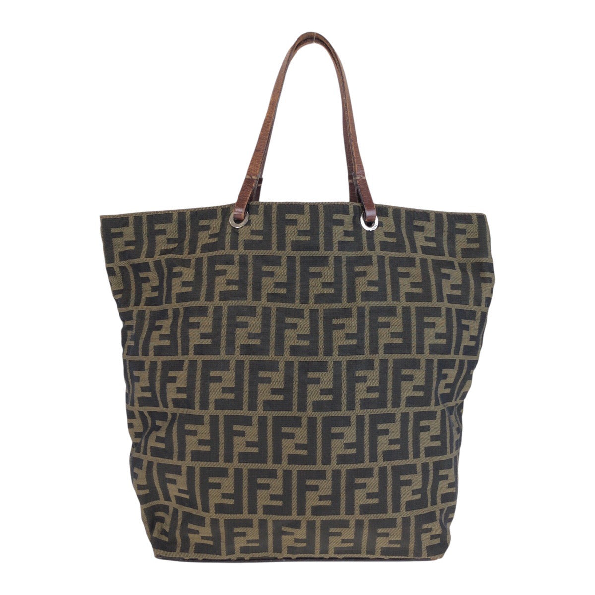 25675
FENDI フェンディ ズッカ ブラウン シルバー金具 キャンバス / レザー 2288-26598-98 トートバッグ ハンドバッグ レディース AB21