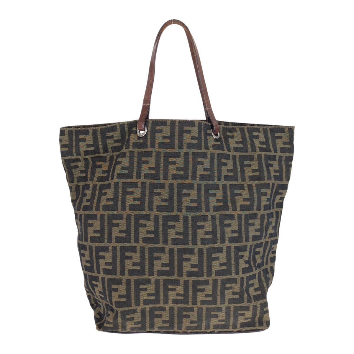 25675
FENDI フェンディ ズッカ ブラウン シルバー金具 キャンバス / レザー 2288-26598-98 トートバッグ ハンドバッグ レディース AB21