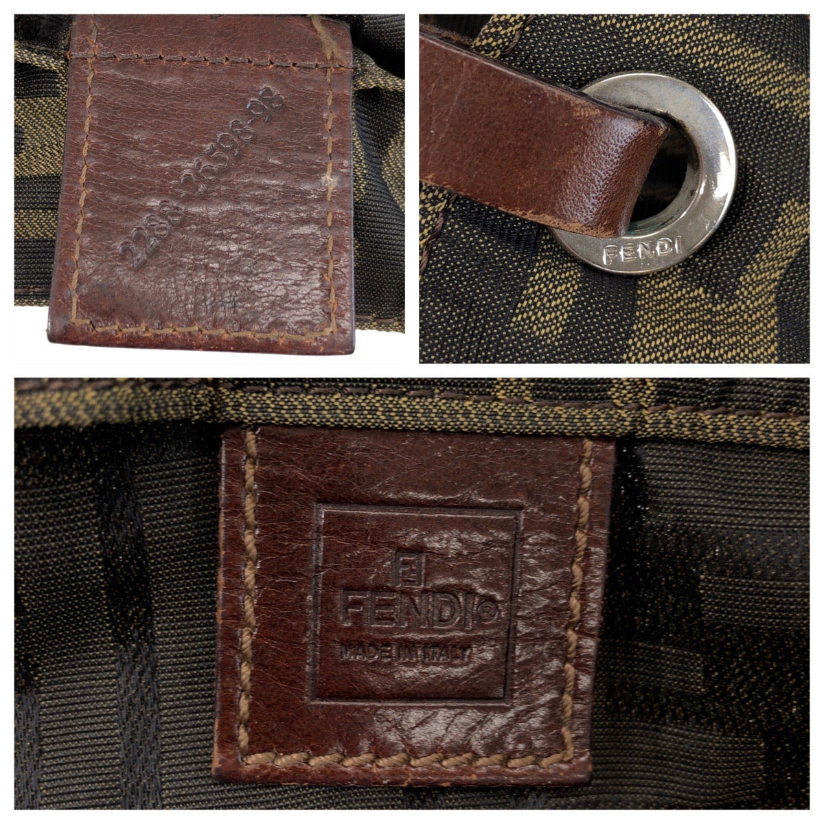 25675
FENDI フェンディ ズッカ ブラウン シルバー金具 キャンバス / レザー 2288-26598-98 トートバッグ ハンドバッグ レディース AB21