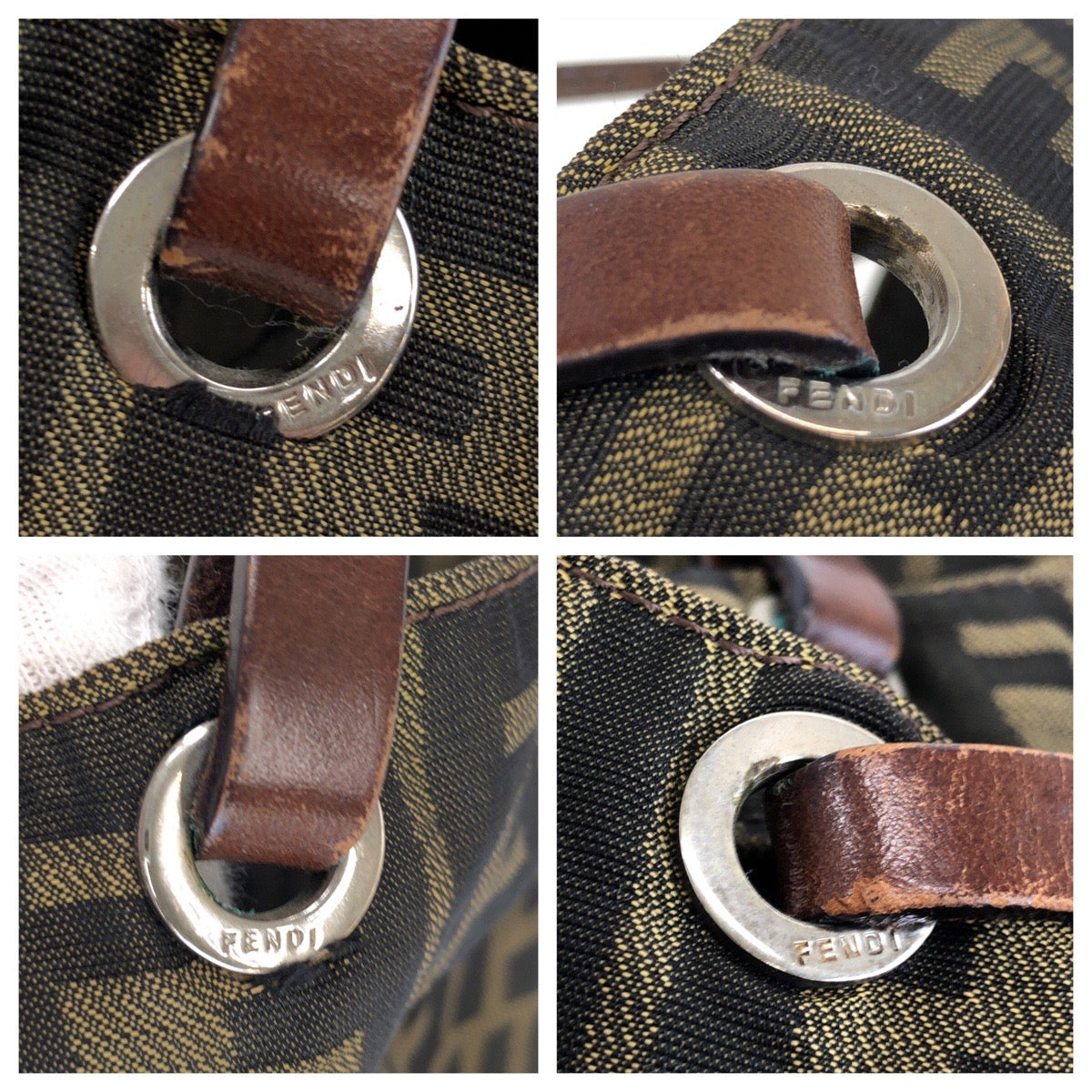 25675
FENDI フェンディ ズッカ ブラウン シルバー金具 キャンバス / レザー 2288-26598-98 トートバッグ ハンドバッグ レディース AB21