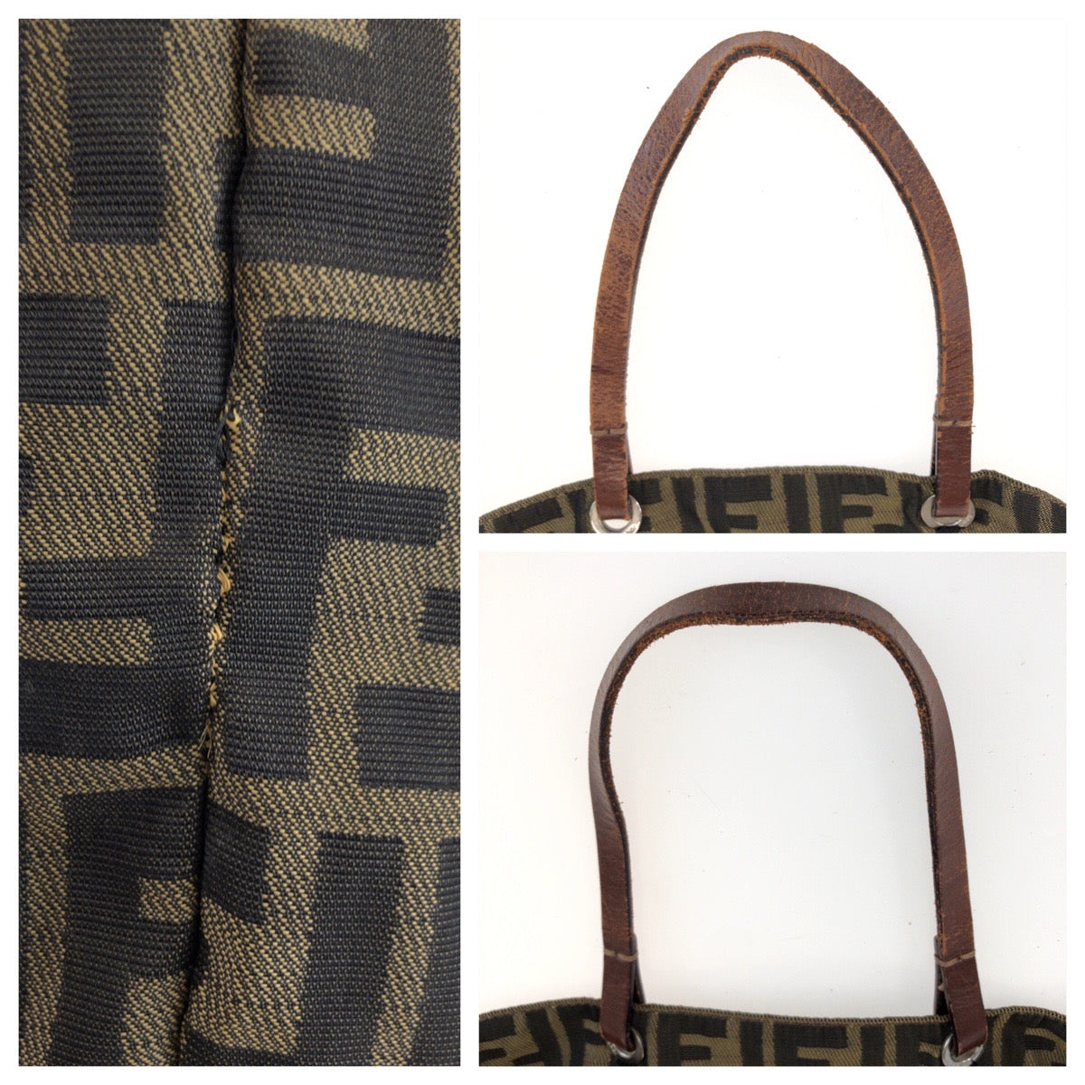 25675
FENDI フェンディ ズッカ ブラウン シルバー金具 キャンバス / レザー 2288-26598-98 トートバッグ ハンドバッグ レディース AB21