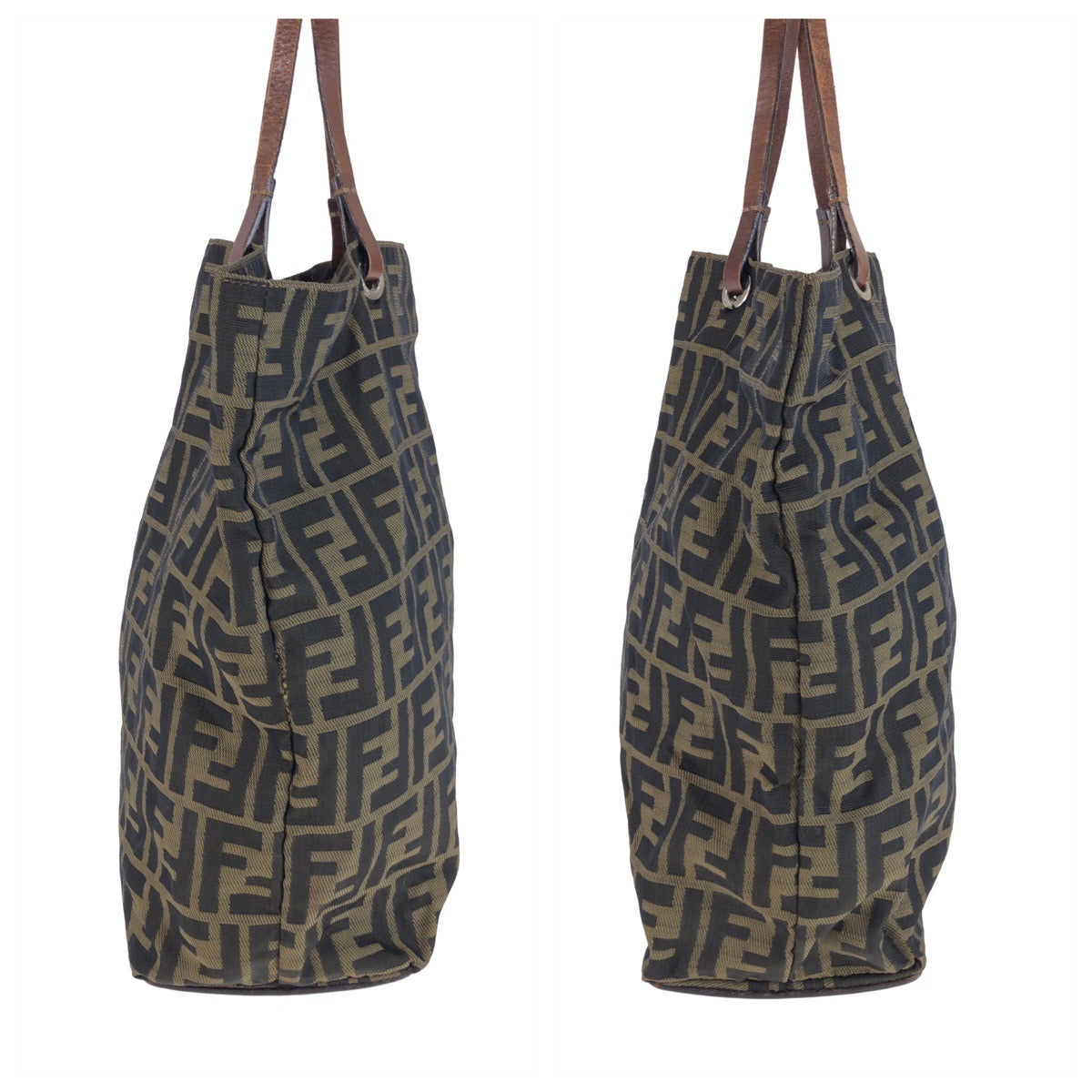 25675
FENDI フェンディ ズッカ ブラウン シルバー金具 キャンバス / レザー 2288-26598-98 トートバッグ ハンドバッグ レディース AB21