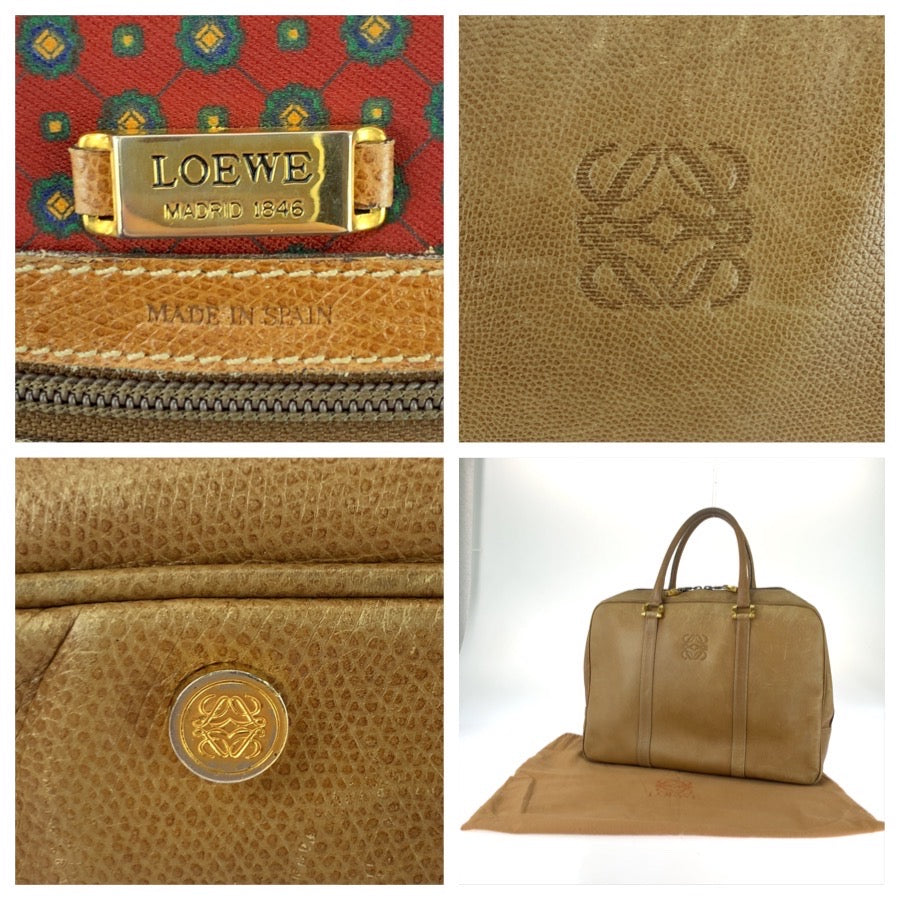 25677
LOEWE ロエベ アナグラム ベージュ ゴールド金具 レザー ビジネスバッグ ブリーフケース メンズ B17