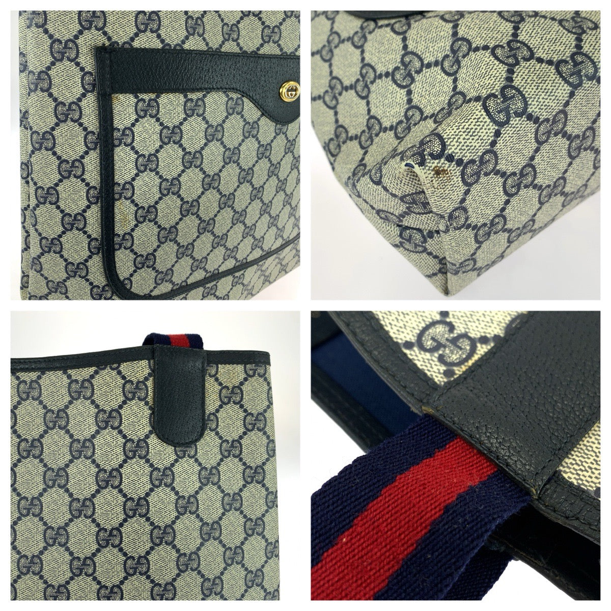 25678
GUCCI グッチ オールドグッチ シェリーライン ネイビー レッド GGスプリームキャンバス 89 02 003 トートバッグ ショルダーバッグ レディース ABP28