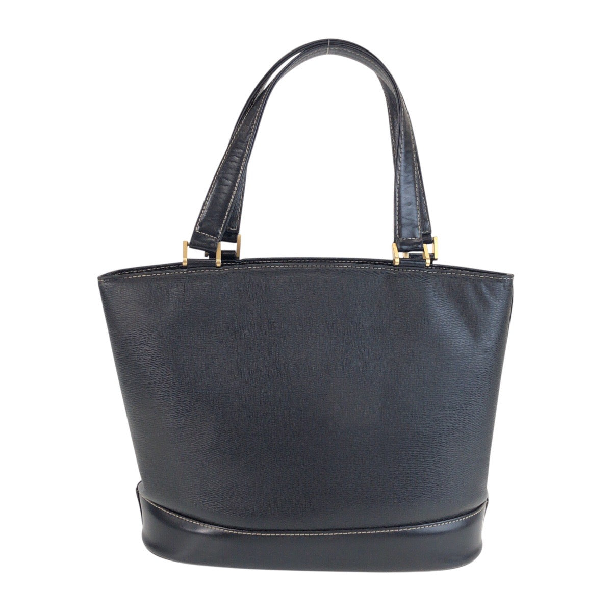 25679
BURBERRY バーバリー チェック柄 ブラック 黒 ゴールド金具 レザー トートバッグ ハンドバッグ レディース ABP28