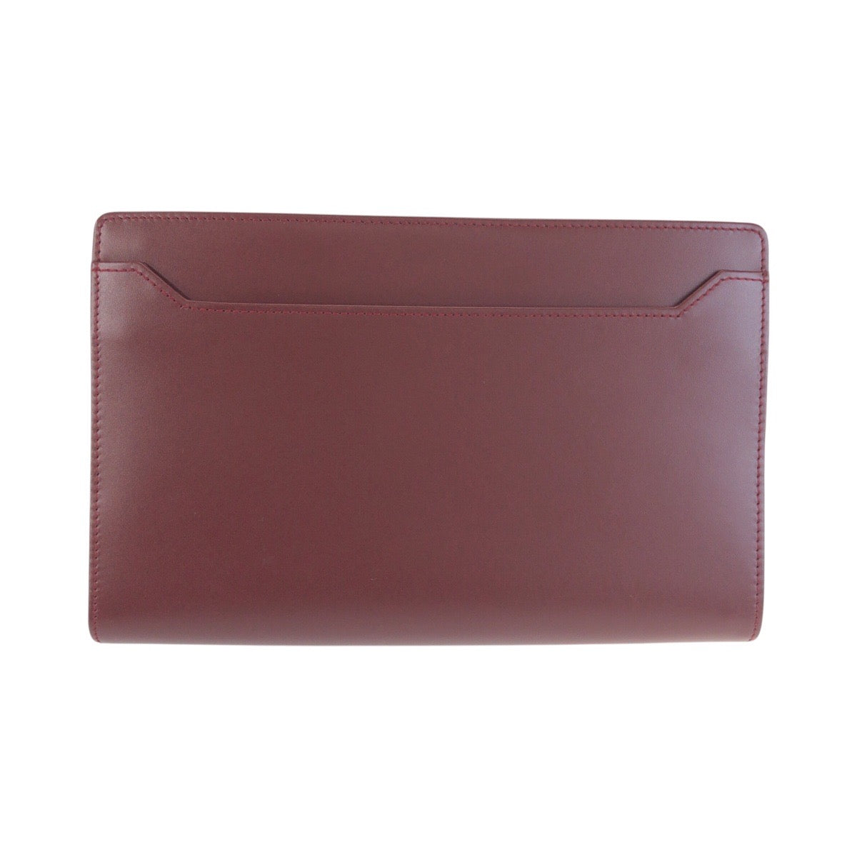 25684
CARTIER カルティエ マストライン ワインレッド ボルドー ゴールド金具 レザー クラッチバッグ セカンドバッグ メンズ SA35