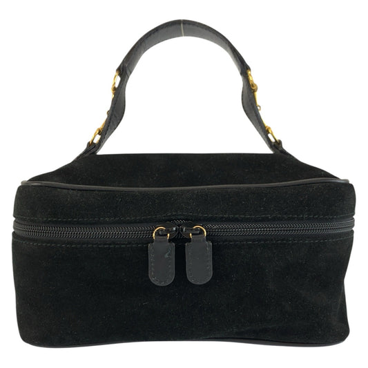 25685
GUCCI グッチ ホースビット ブラック 黒 ゴールド金具 スウェード / レザー 032 106 0140 ハンドバッグ バニティバッグ レディース AB28