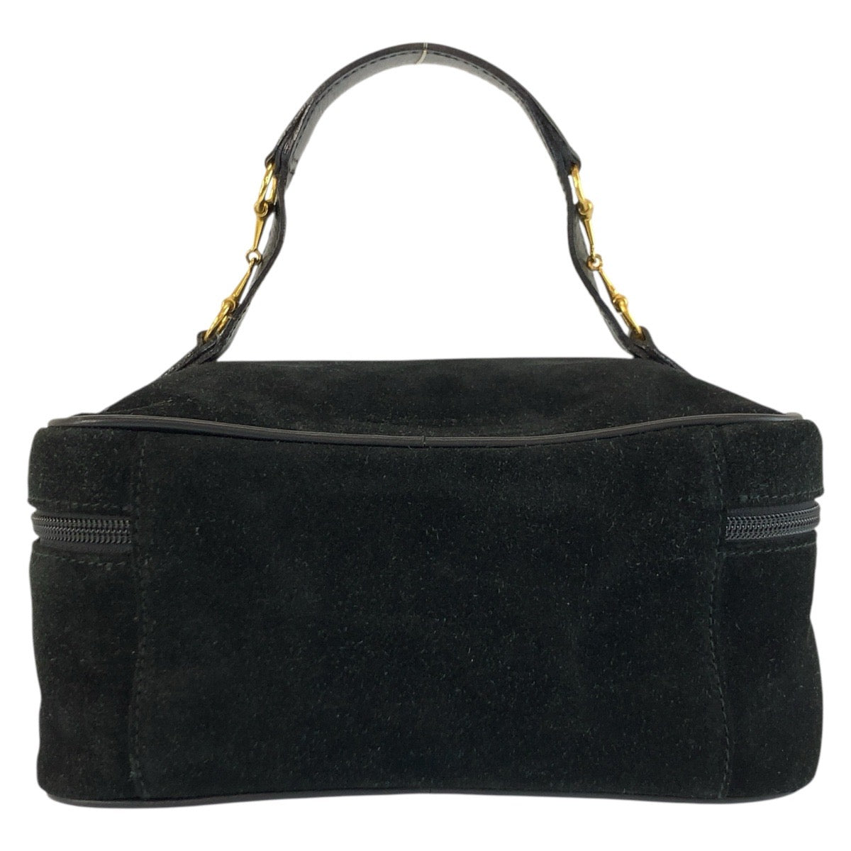 25685
GUCCI グッチ ホースビット ブラック 黒 ゴールド金具 スウェード / レザー 032 106 0140 ハンドバッグ バニティバッグ レディース AB28