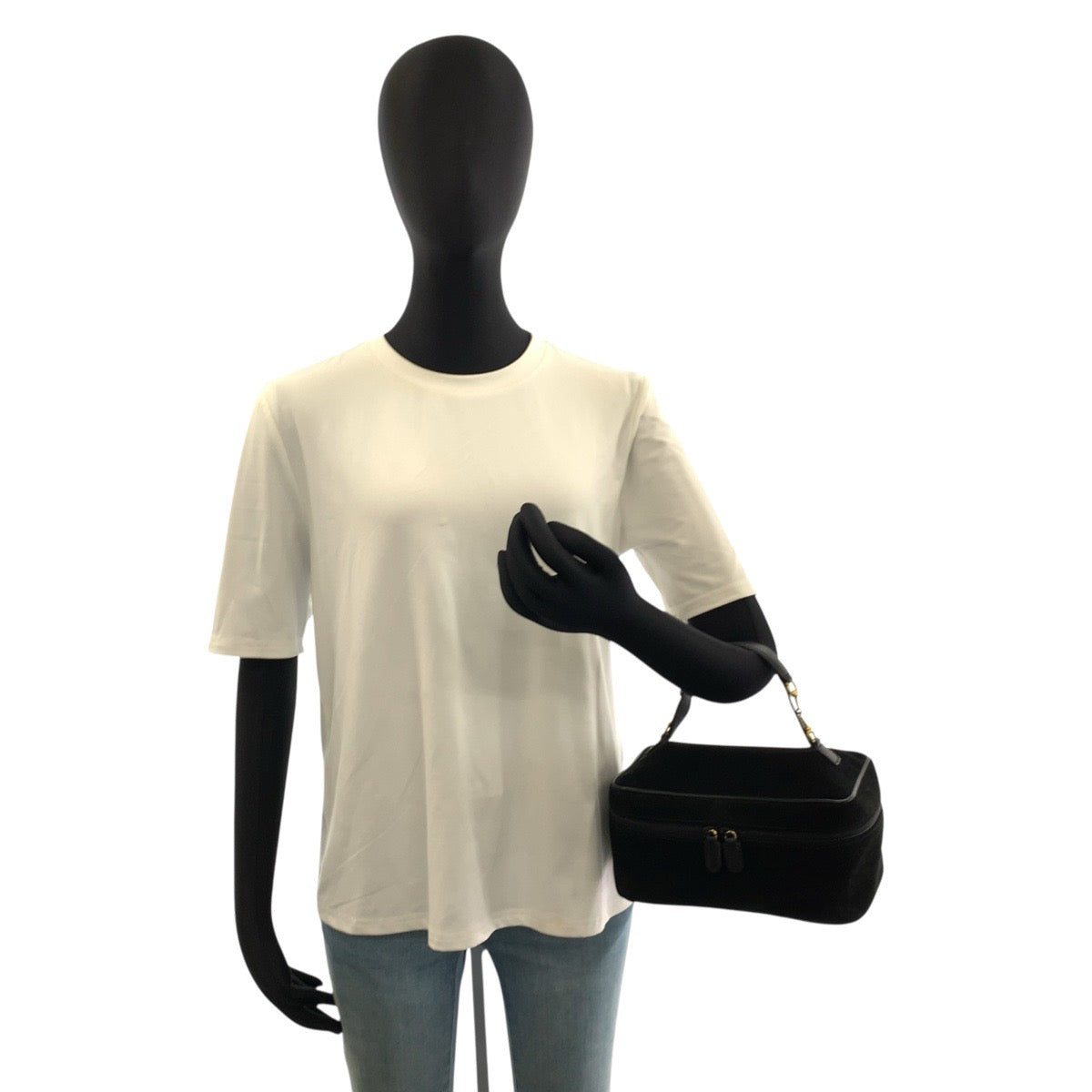 25685
GUCCI グッチ ホースビット ブラック 黒 ゴールド金具 スウェード / レザー 032 106 0140 ハンドバッグ バニティバッグ レディース AB28
