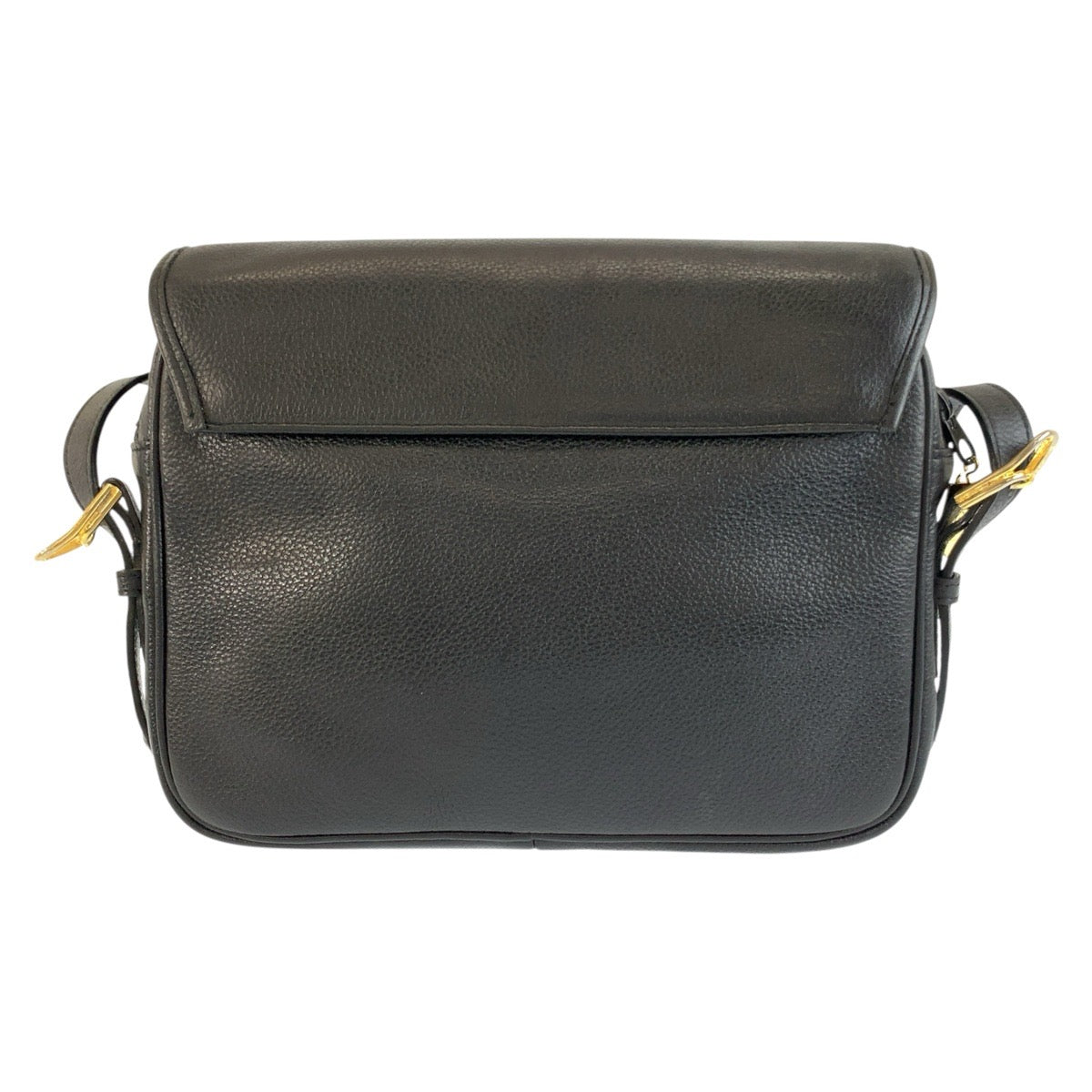 25687
YVES SAINT LAURENT イヴ サンローラン ヴィンテージ YSL ブラック 黒 ゴールド金具 レザー ショルダーバッグ ポシェット レディース ABP35