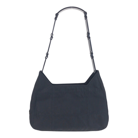25688
PRADA プラダ テスート 三角ロゴプレート ブラック 黒 シルバー金具 ナイロン / レザー ショルダーバッグ レディース ABP28