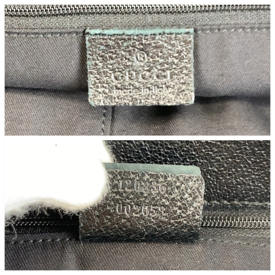 25691
GUCCI グッチ ブラック 黒 シルバー金具 GGキャンバス 120836 トートバッグ ショルダーバッグ レディース AB28