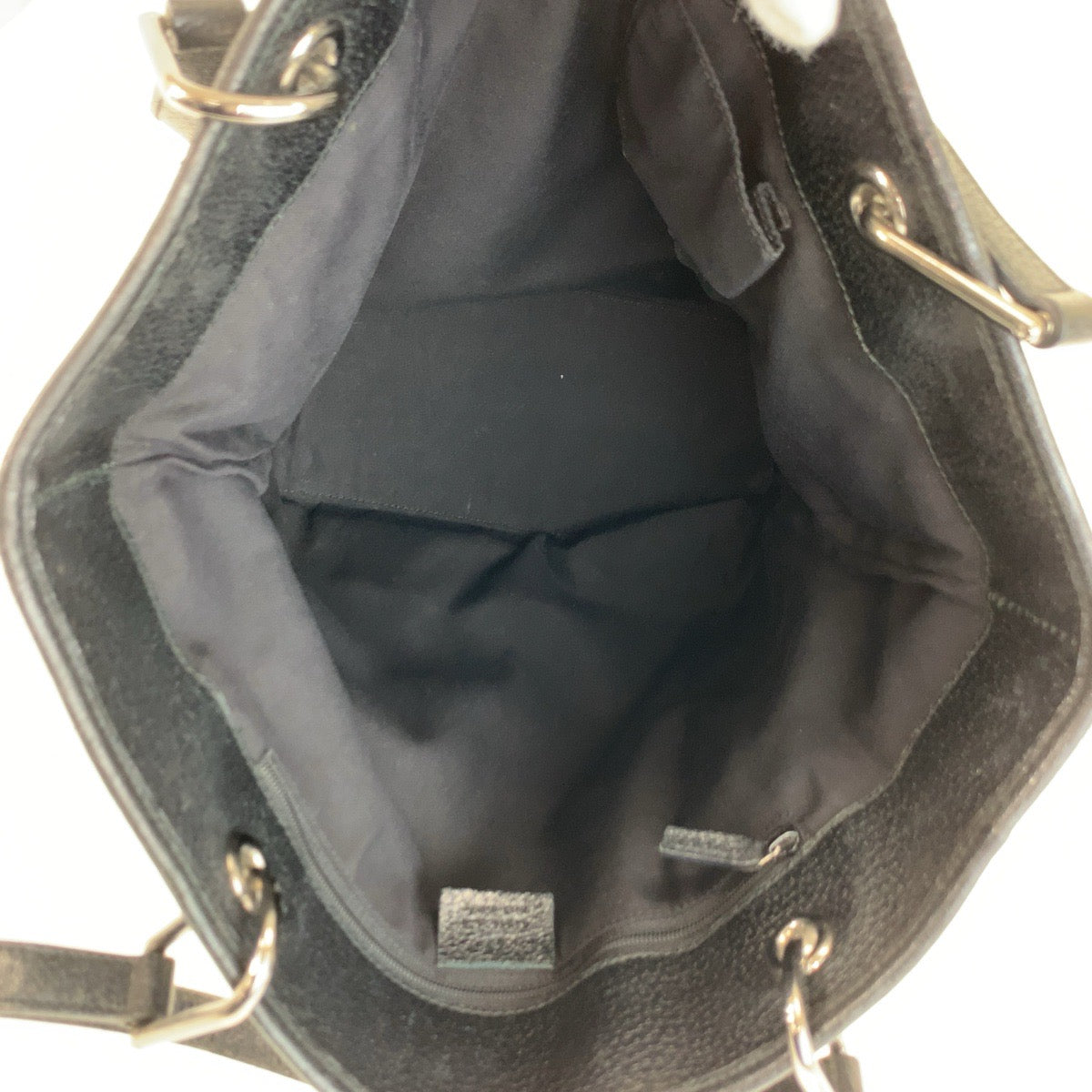 25691
GUCCI グッチ ブラック 黒 シルバー金具 GGキャンバス 120836 トートバッグ ショルダーバッグ レディース AB28