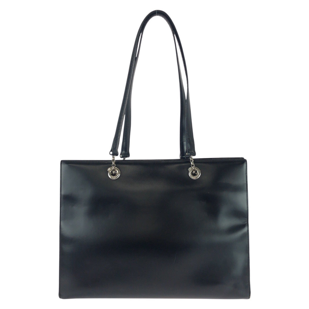 25695
CARTIER カルティエ ヴィンテージ パンテール ブラック 黒 シルバー金具 レザー トートバッグ ショルダーバッグ レディース ABP35