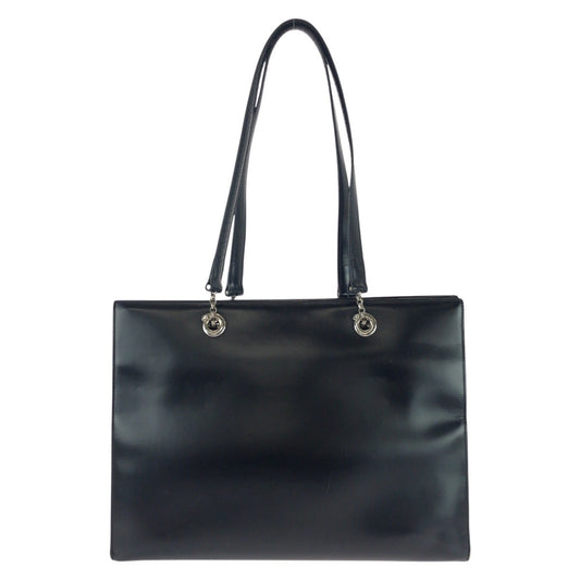 25695
CARTIER カルティエ ヴィンテージ パンテール ブラック 黒 シルバー金具 レザー トートバッグ ショルダーバッグ レディース ABP35