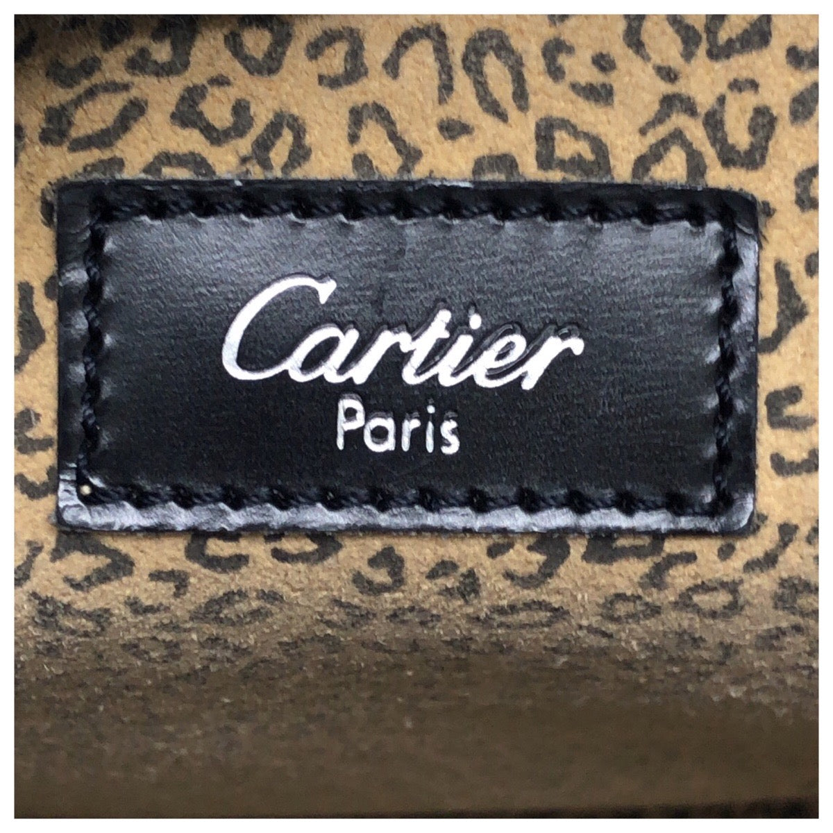 25695
CARTIER カルティエ ヴィンテージ パンテール ブラック 黒 シルバー金具 レザー トートバッグ ショルダーバッグ レディース ABP35