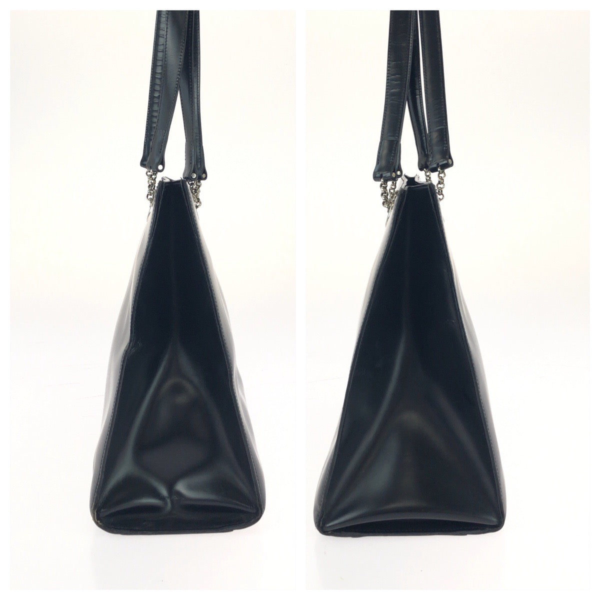 25695
CARTIER カルティエ ヴィンテージ パンテール ブラック 黒 シルバー金具 レザー トートバッグ ショルダーバッグ レディース ABP35