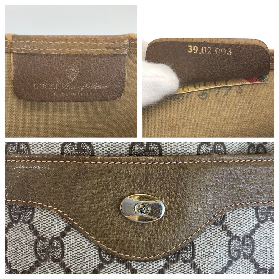 25696
GUCCI グッチ ヴィンテージ シェリーライン ベージュ GGスプリームキャンバス 39 02 003 トートバッグ ショルダーバッグ レディース AB21