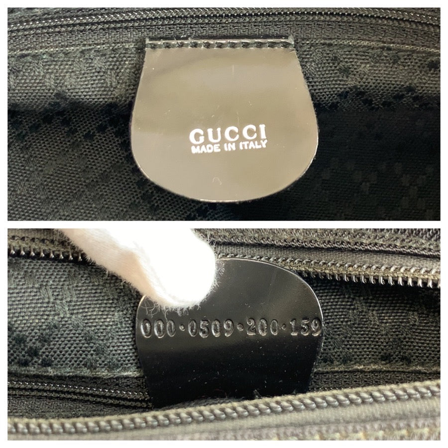 25697
GUCCI グッチ バンブー ブラック 黒 シルバー金具 ナイロン 000 0509 200 159 ショルダーバッグ レディース AB21