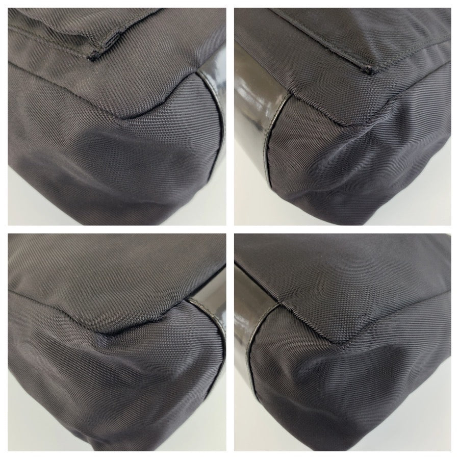 25697
GUCCI グッチ バンブー ブラック 黒 シルバー金具 ナイロン 000 0509 200 159 ショルダーバッグ レディース AB21