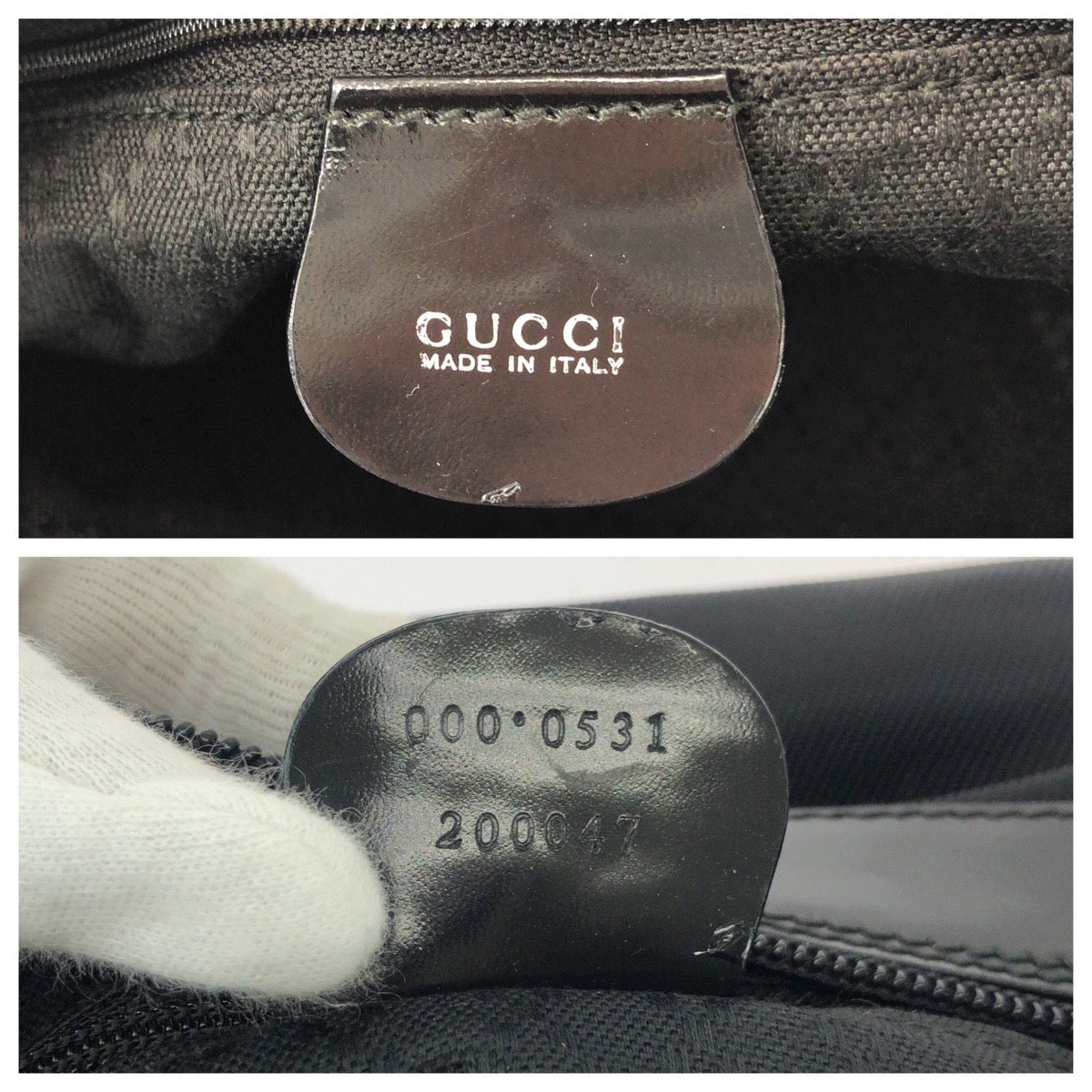 25698
GUCCI グッチ ヴィンテージ オールドグッチ バンブー ブラック 黒 シルバー金具 ナイロン / レザー 000 0531 ショルダーバッグ レディース A28